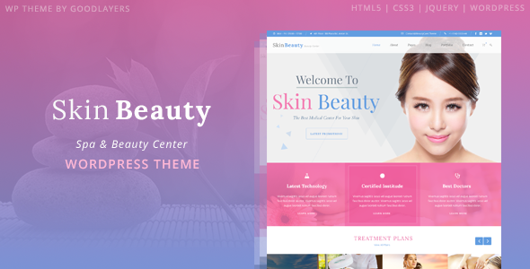 Mẫu web bán mỹ phẩm Skin Beauty - Beauty | Spa | Salon WordPress Theme