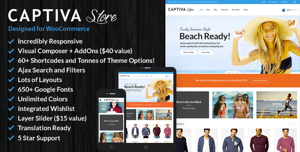 Captiva - Theme WordPress Woocommerce bán hàng đẹp