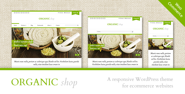Mẫu web bán mỹ phẩm Organic Shop - Responsive WooCommerce Theme