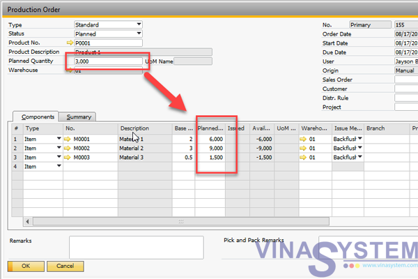 Sử dụng Bill of Materials trong SAP B1