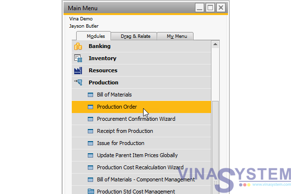 Sử Dụng Bill Of Materials Trong SAP B1 - Product Module In SAP B1