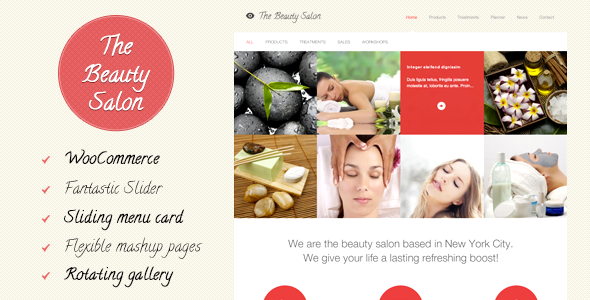 Mẫu web đẹp The Beauty Salon