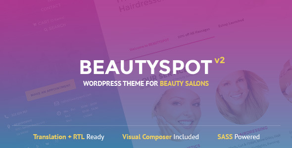 Mẫu web đẹp BeautySpot - WordPress Theme for Beauty Salons