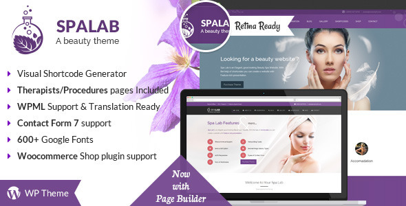 Mẫu web đẹp Spa Lab | Beauty Salon WordPress Theme