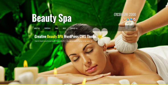 Mẫu web đẹp Beauty SPA - Creative WordPress CMS Theme