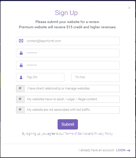 Kiếm tiền từ quảng cáo của Adsoptimal (3)