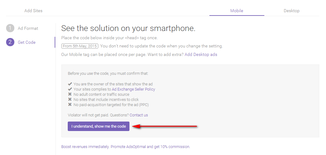 Kiếm tiền từ quảng cáo của Adsoptimal (9)