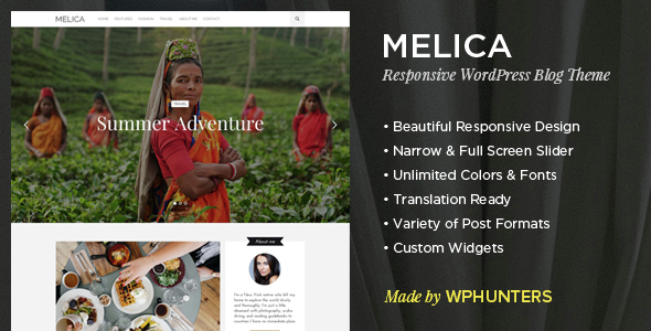 Melica - Theme WordPress làm Blog đẹp miễn phí
