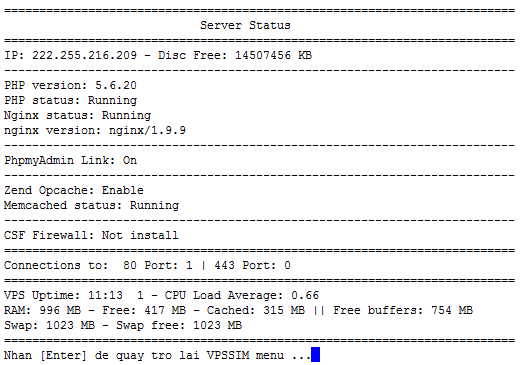 vpssim-server-status