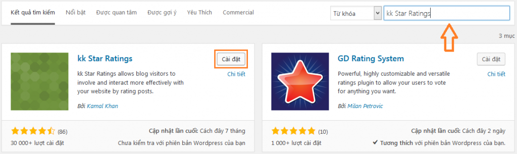 Hướng dẫn sử dụng plugin đánh giá bài viết dạng 5 sao kk Star Ratings