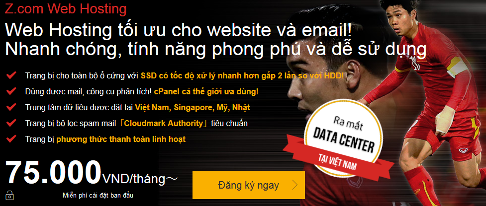 Z.com – WordPress hosting tốt nhất – Giá Việt Nam – Chất lượng Nhật