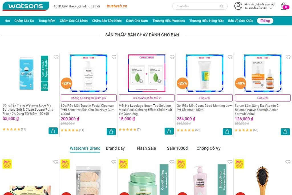 Watsons là thương hiệu nhà bán lẻ hàng đầu trong lĩnh vực làm đẹp & chăm sóc sức khỏe nổi tiếng tại Châu Á